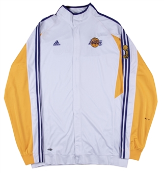 2009 Kobe Bryant NBA Finals Worn & Photo Matched Los Angeles Lakers Warm-Up Jacket Matched To Game 2 on 6/6/09 (Sports Investors Authentication)